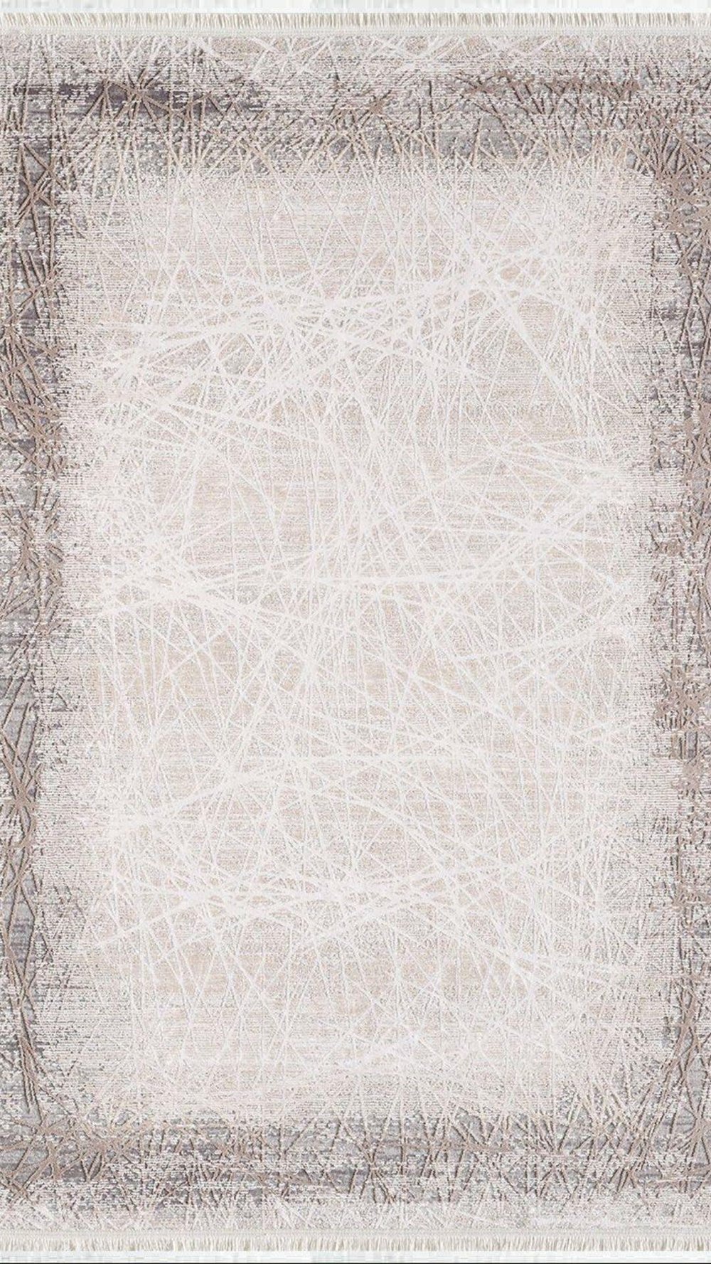 By Özer Halı Bej Renk Kiremit Bordürlü Modern  Artemis Halı Barok 02241B Salon Halısı