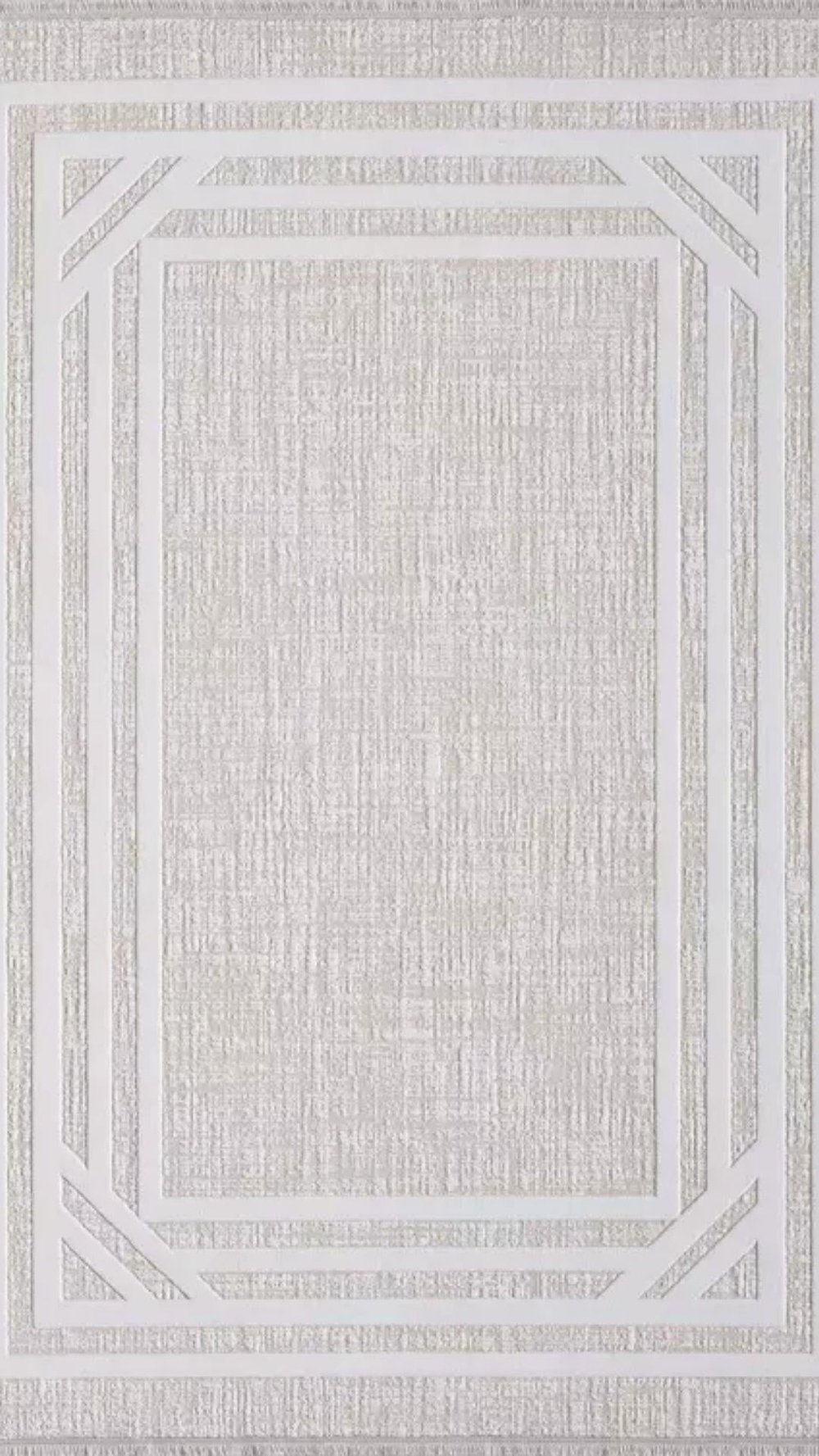 By Özer Halı Bej Renk Krem Bordürlü Modern Stil Artemis Halı Murano 09163E Salon Halısı