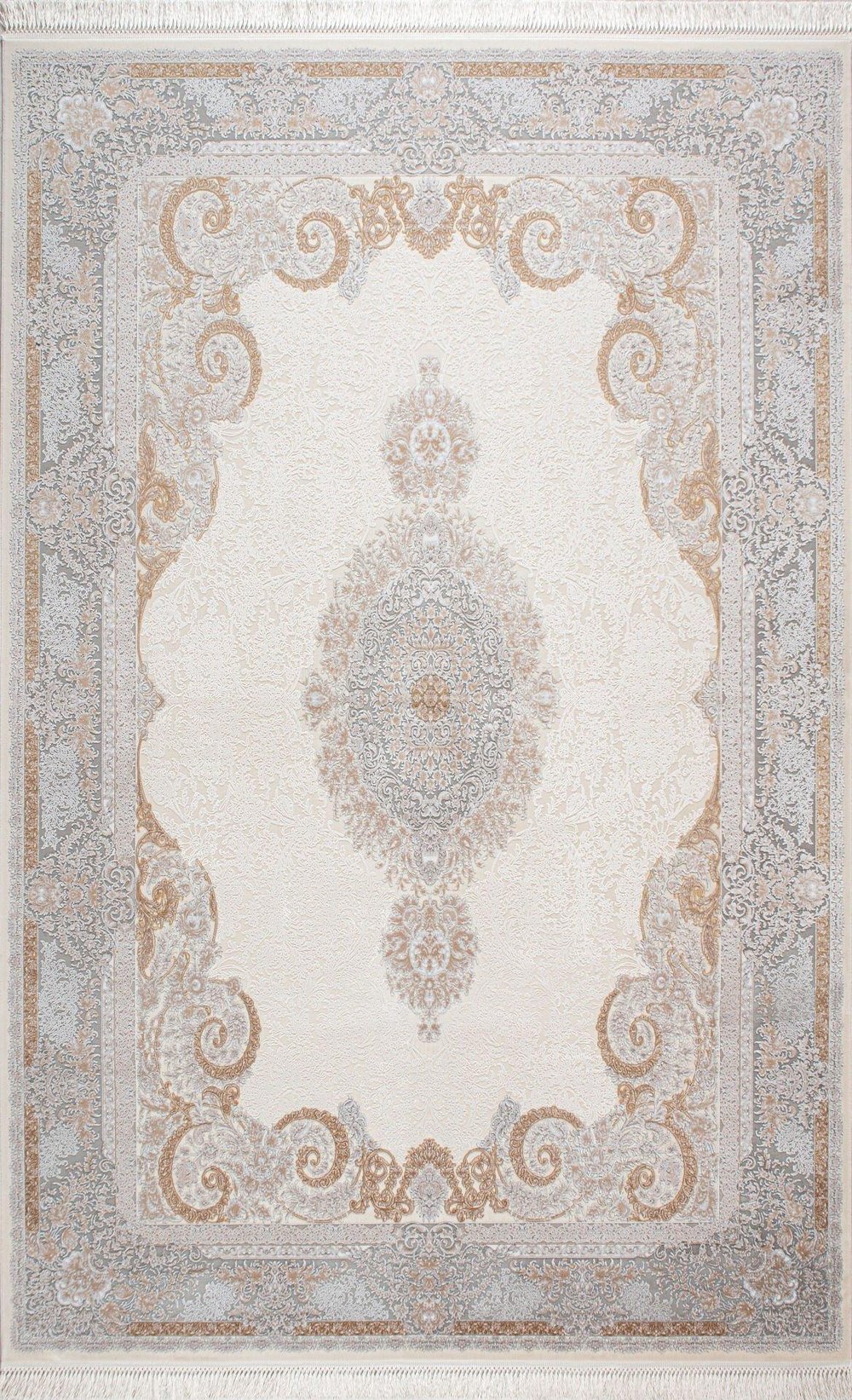 By Özer Halı Gold Kemik Renk Bordürlü Klasik Stil Artemis Halı Palace 05209E Salon Halısı