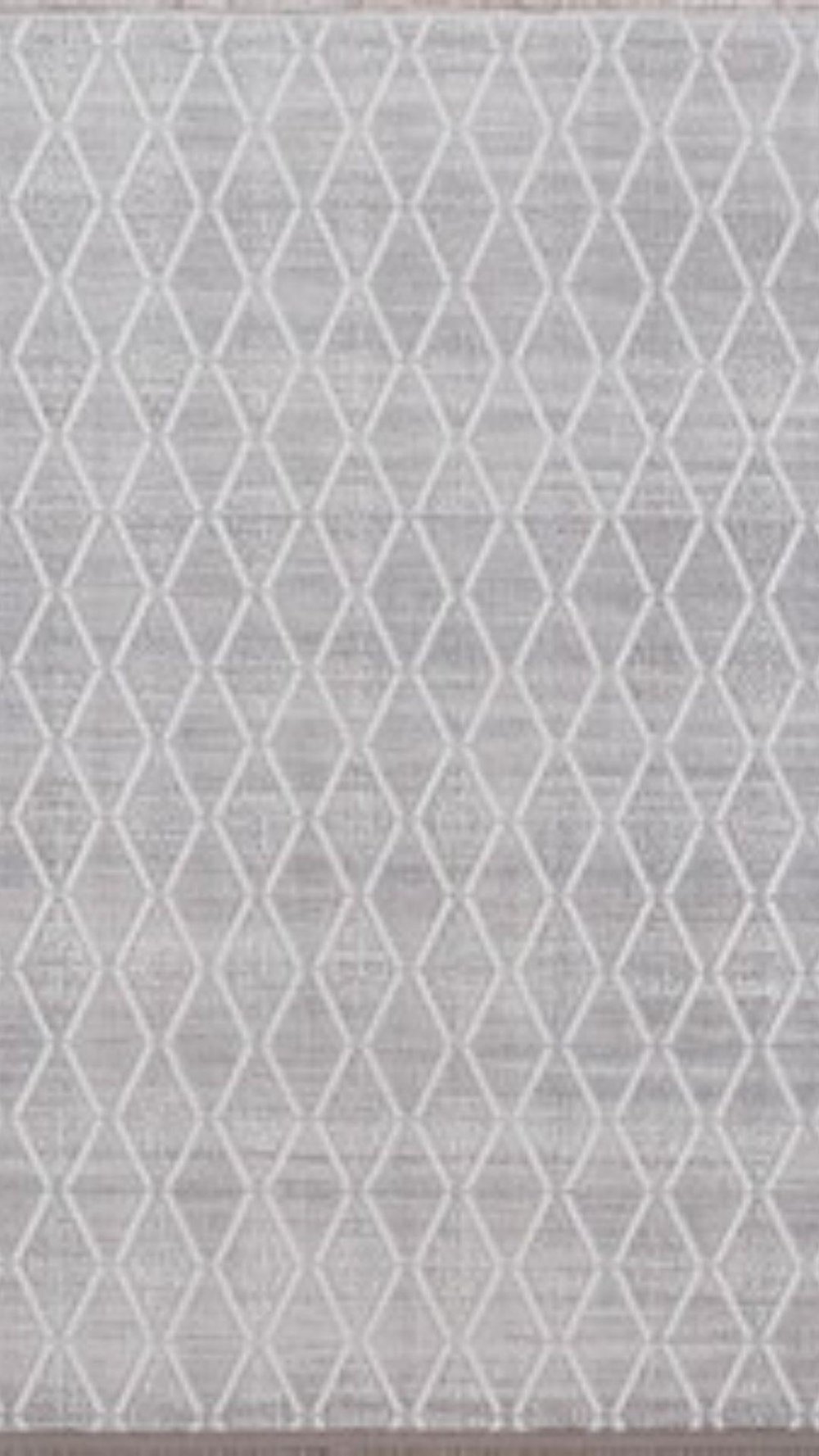 By Özer Halı Gri Renk Geometrik Desenli Modern Stil Pigment Halı Loda LD02  Salon Halısı