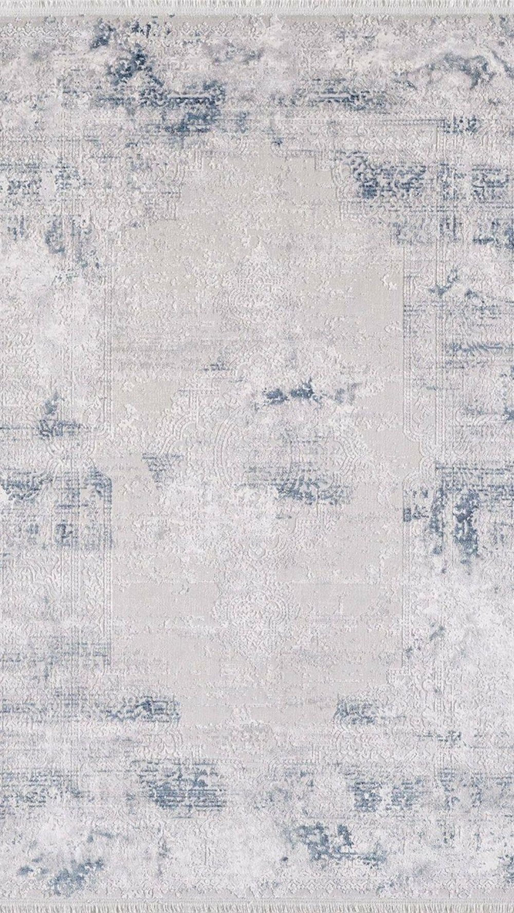 By Özer Halı Gri Renk Mavi Desenli Modern  Artemis Halı Gotik 02239B Salon Halısı