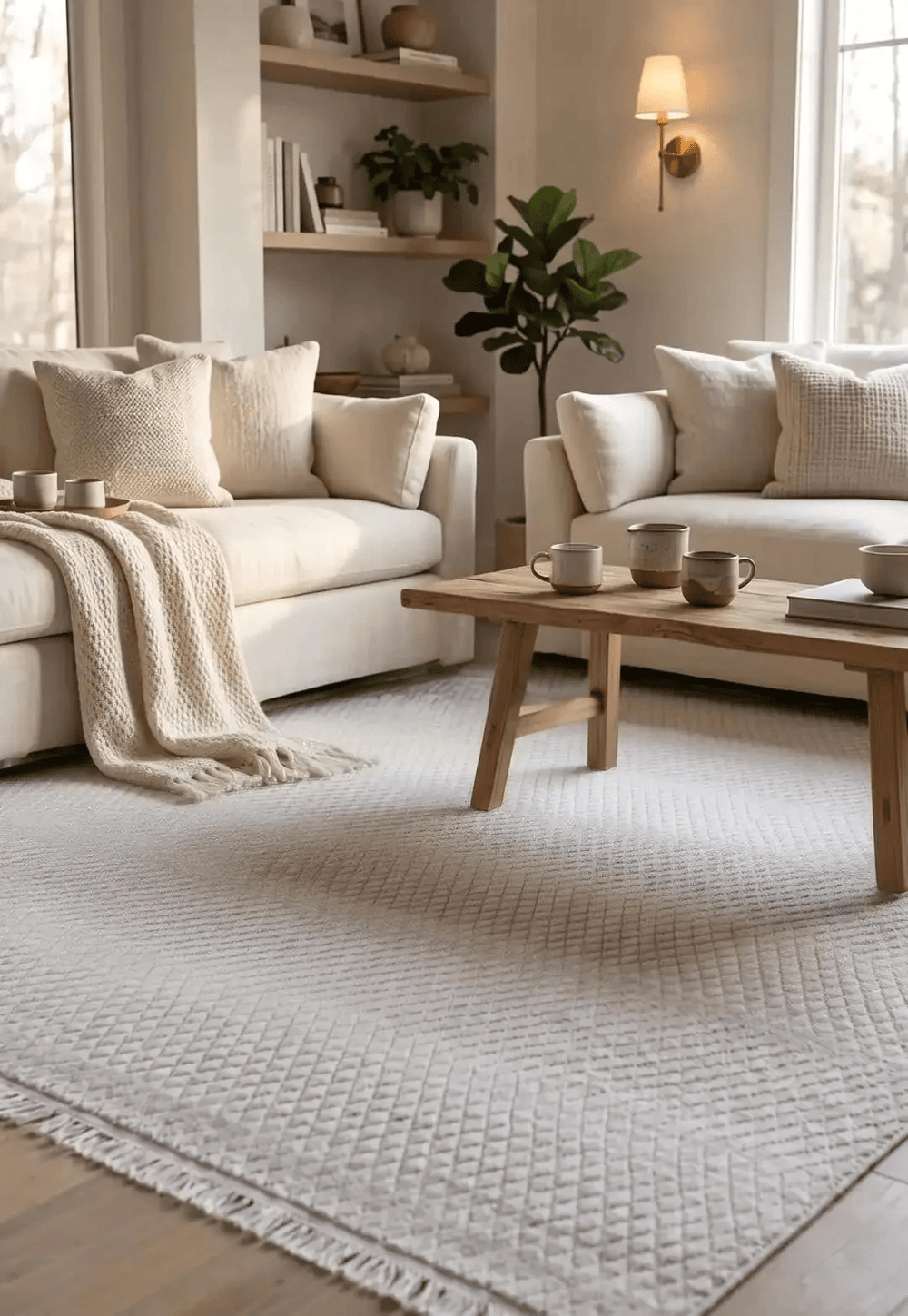 By Özer Halı Gri Renk Modern Tasarım Koza Halı Adler A0726D Salon Halısı