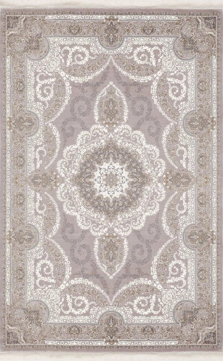 By Özer Halı Kahve Renk Bordürlü Klasik Stil Alhambra AH14A Salon Halısı