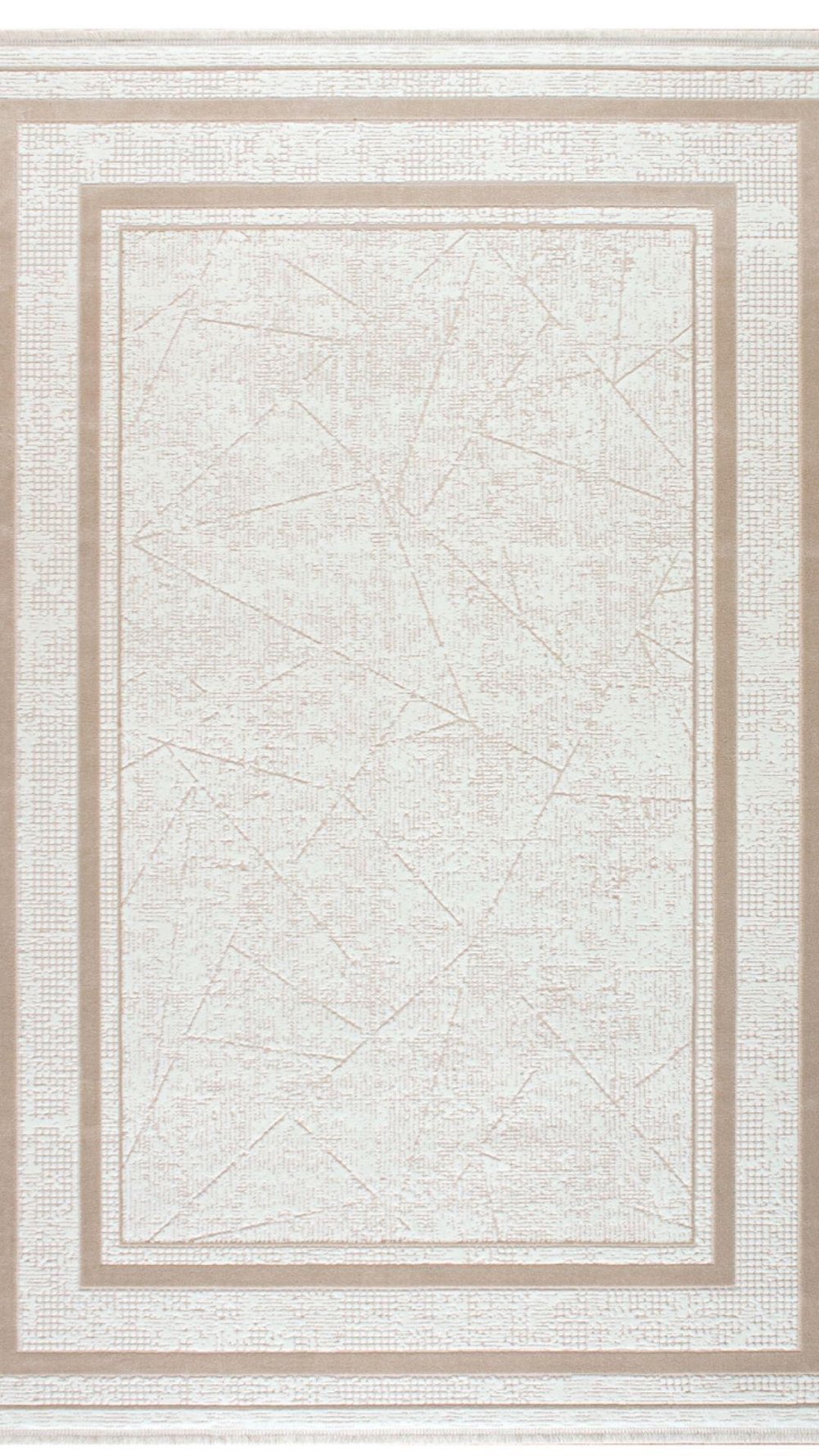 By Özer Halı Kemik Renk Bej Bordürlü Modern Stil Artemis Halı Murano 02990C Salon Halısı