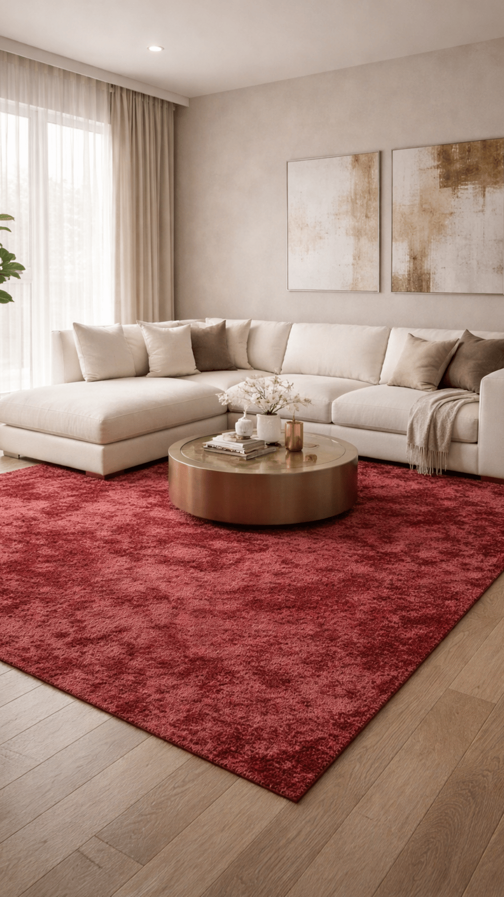 By Özer Halı Kırmızı Renk Bohem Tarz Modern Tasarım Majolika Halı İkon IK00A Kilim