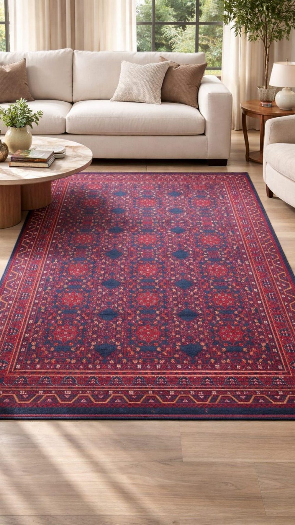 By Özer Halı Kırmızı Renk Otantik Stil Decoser Afgan Kilim 831 