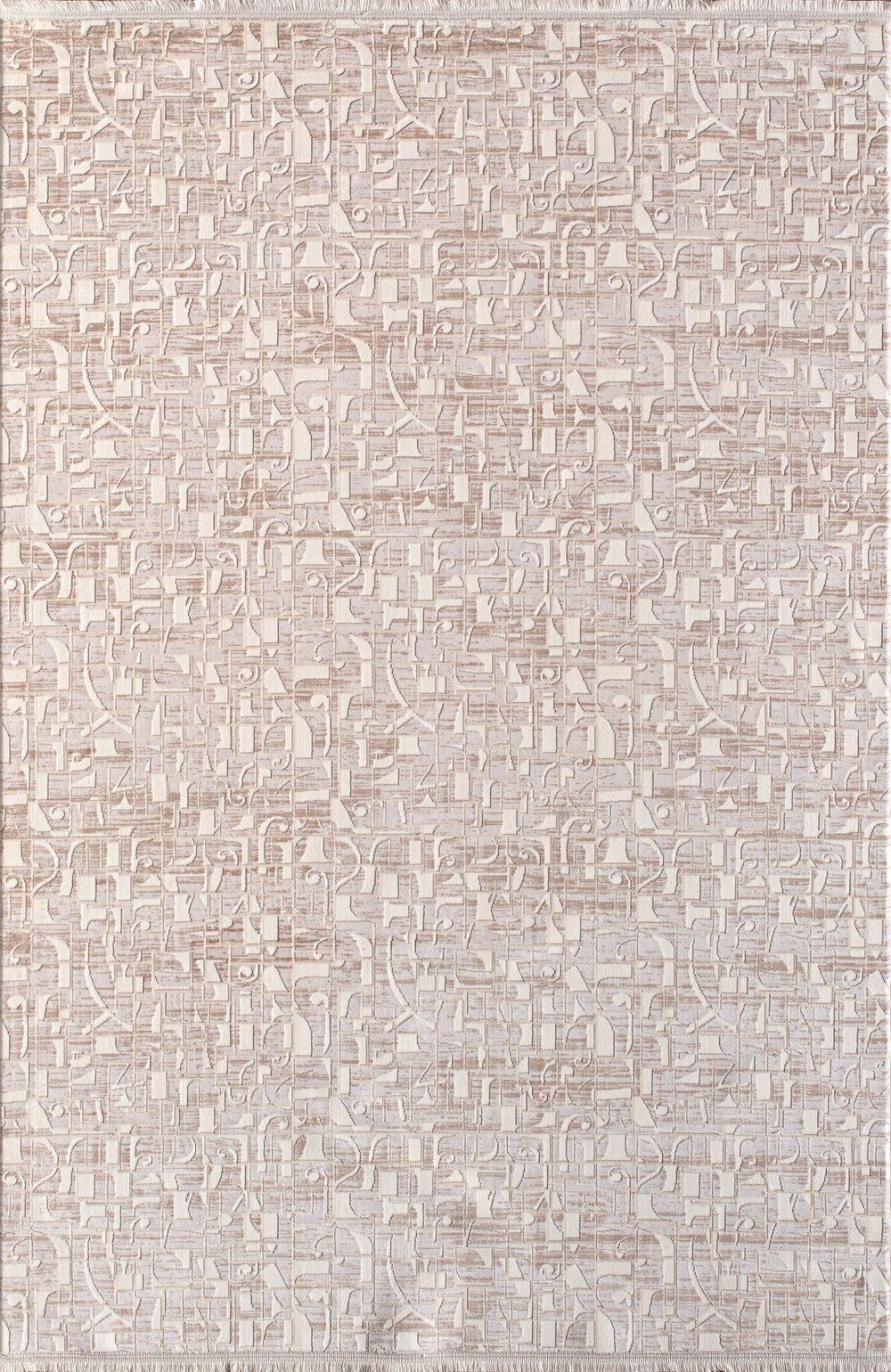 By Özer Halı Krem Bej Renk Desenli Modern Stil Artemis Halı Emma 09767A Salon Halısı