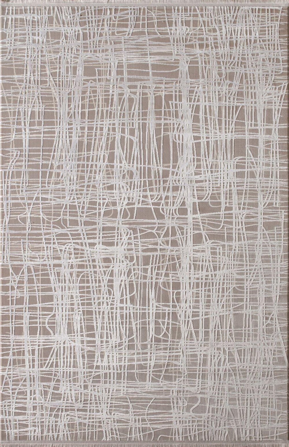 By Özer Halı Krem Bej Renk Desenli Modern Stil Artemis Halı Emma 09764A Salon Halısı