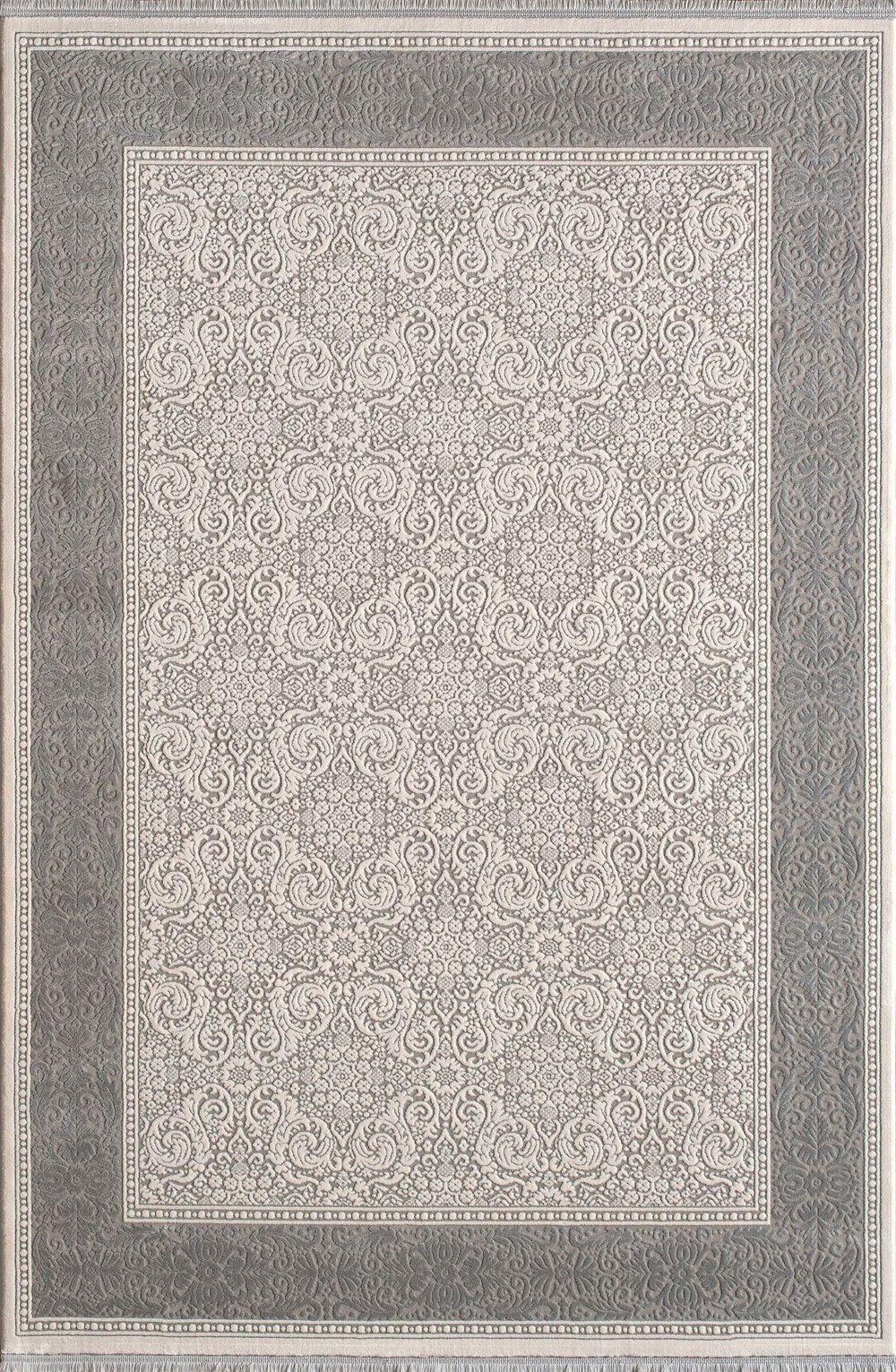 By Özer Halı Krem Gri Renk Bordürlü Modern Stil Artemis Halı Anetta 03318E Salon Halısı
