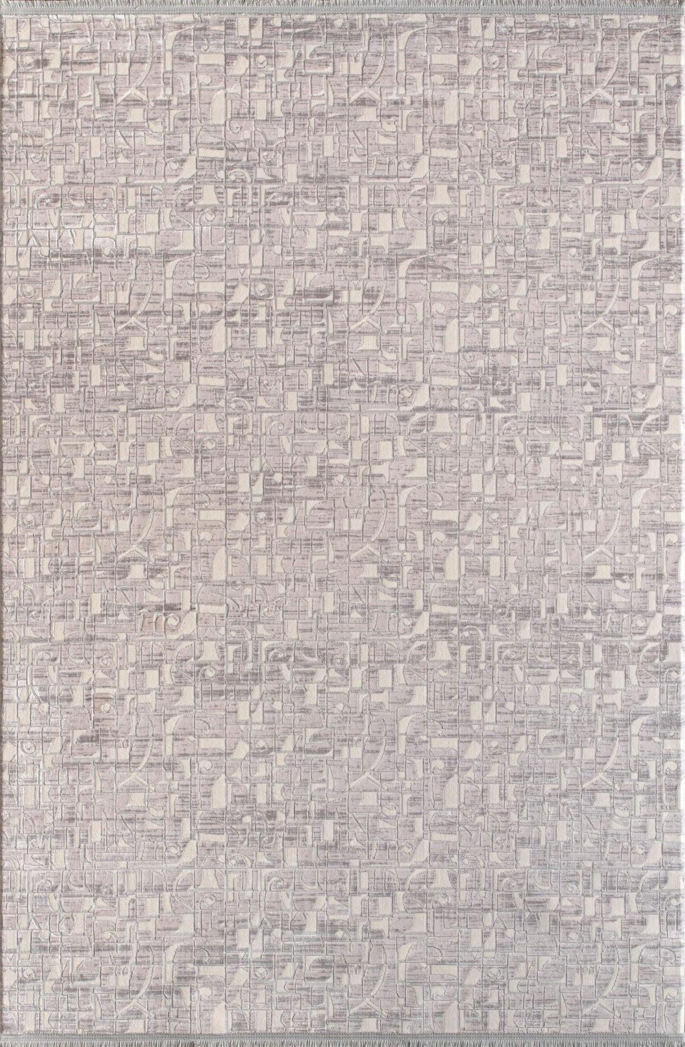 By Özer Halı Krem Gri Renk Desenli Modern Stil Artemis Halı Emma 09767B Salon Halısı