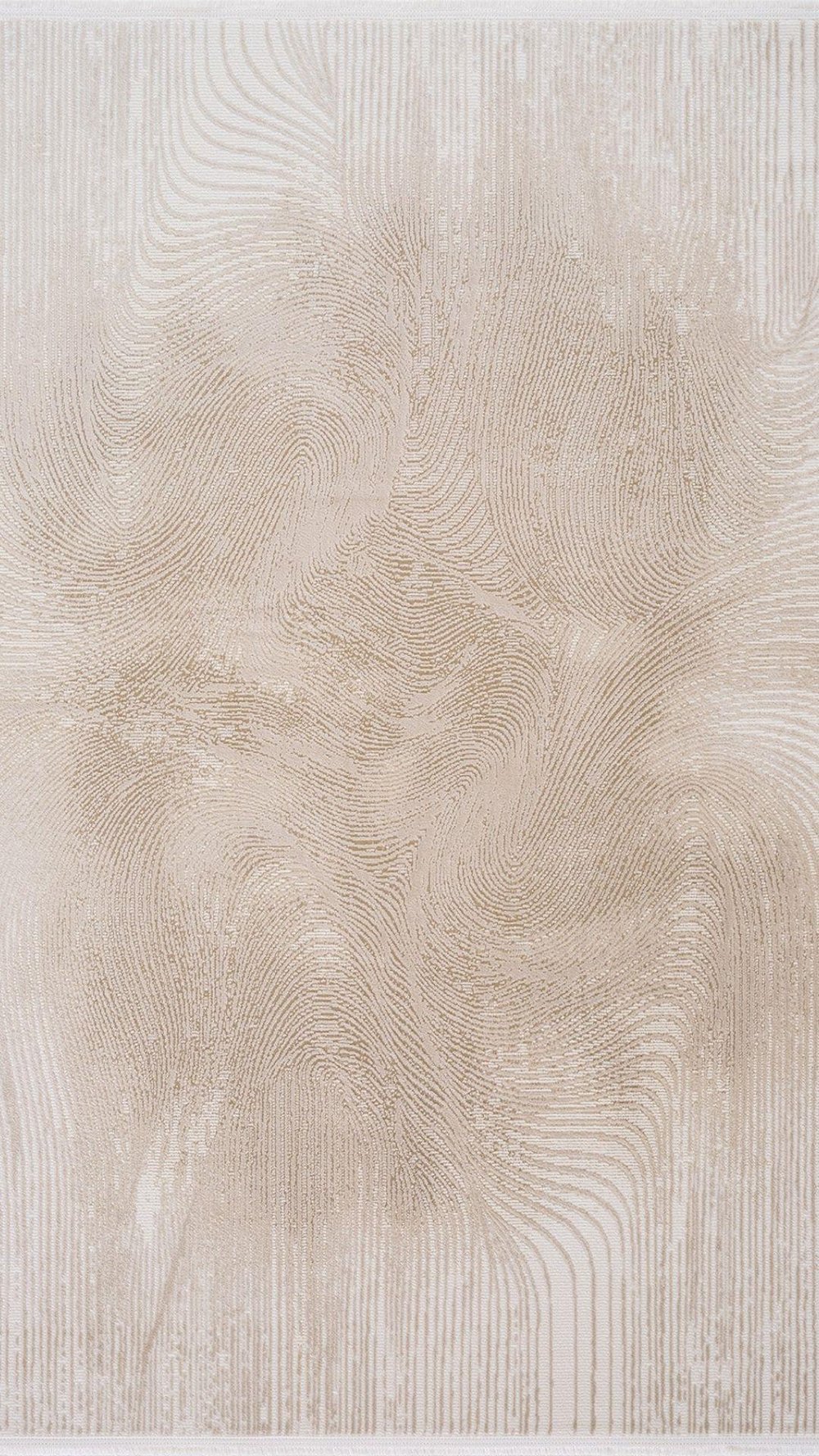 By Özer Halı Krem Renk Bej Desenli Koza Halı Luna A2686B Salon Halısı
