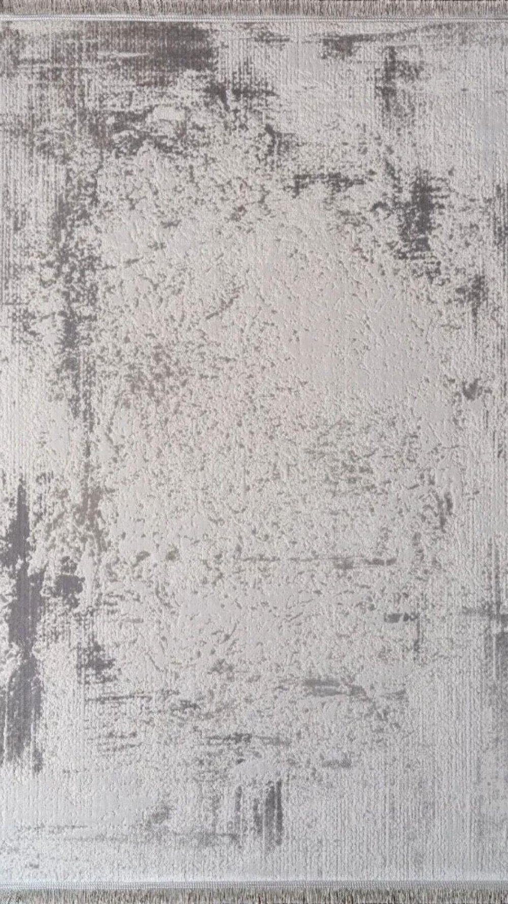 By Özer Halı Krem Renk Beyaz Desenli Modern Stil Majolika Halı Kalimera KA04A Salon Halısı