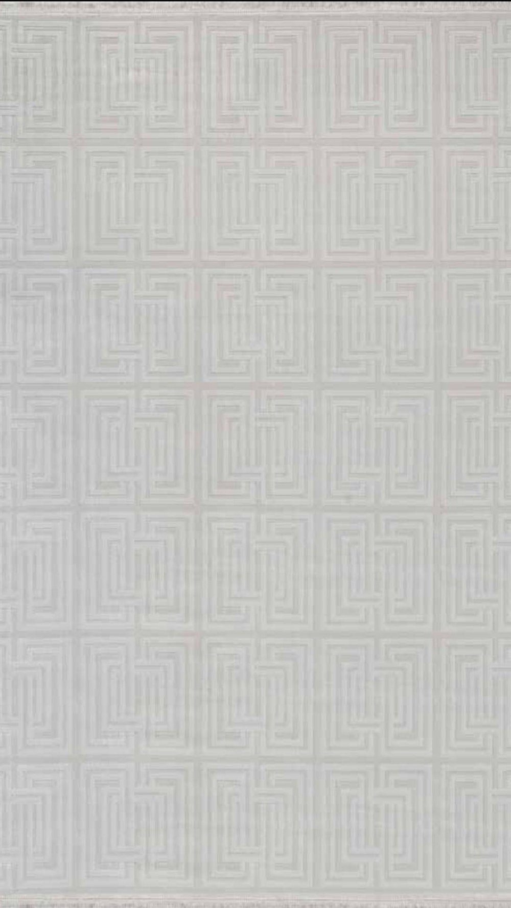 By Özer Halı Krem Renk Geometrik Şekilli Modern Stil Flora Halı Magnum 7135A Salon Halısı