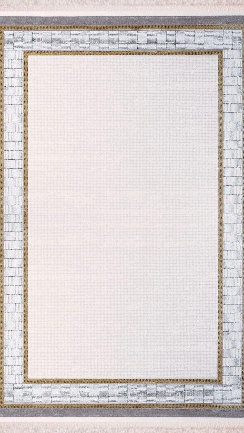 By Özer Halı Krem Renk Gold Bordürlü Modern Stil Nexus Halı Albina 05430A Salon Halısı