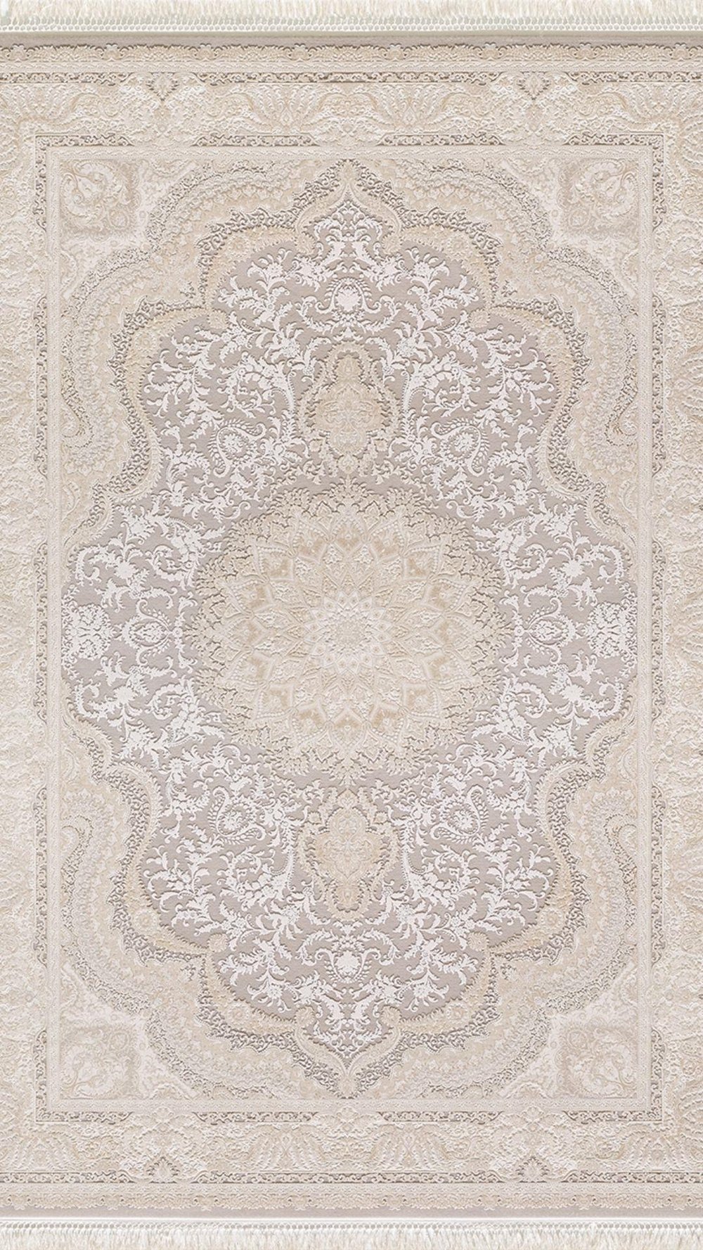 By Özer Halı Krem Vizon Renk Bordürlü Klasik Stil Artemis Halı Palace 05202D Salon Halısı