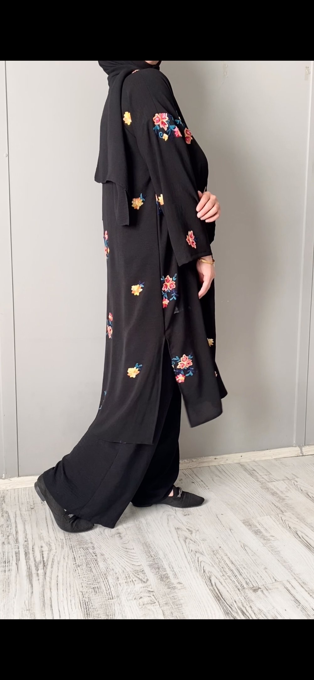 nakış detaylı siyah tunik