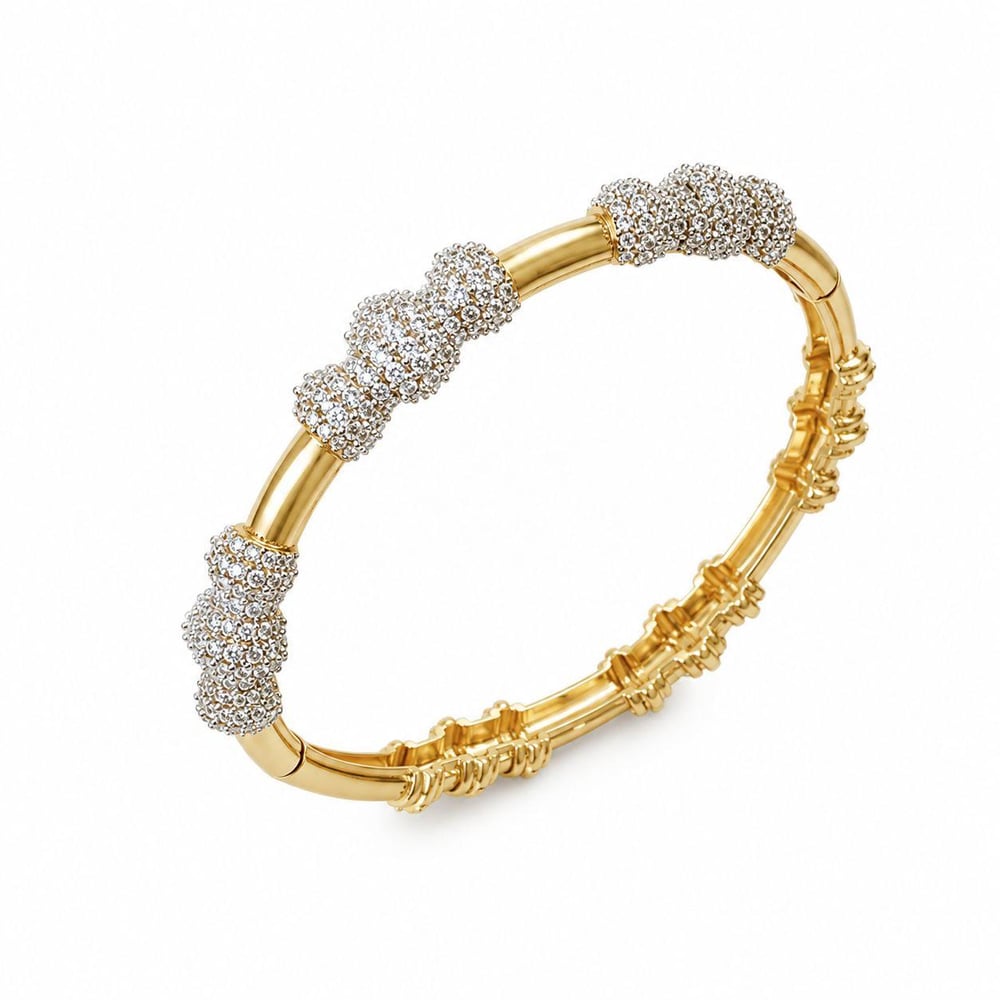 CHARM THREE ZİRKON ALTIN KAPLAMA CUFFS