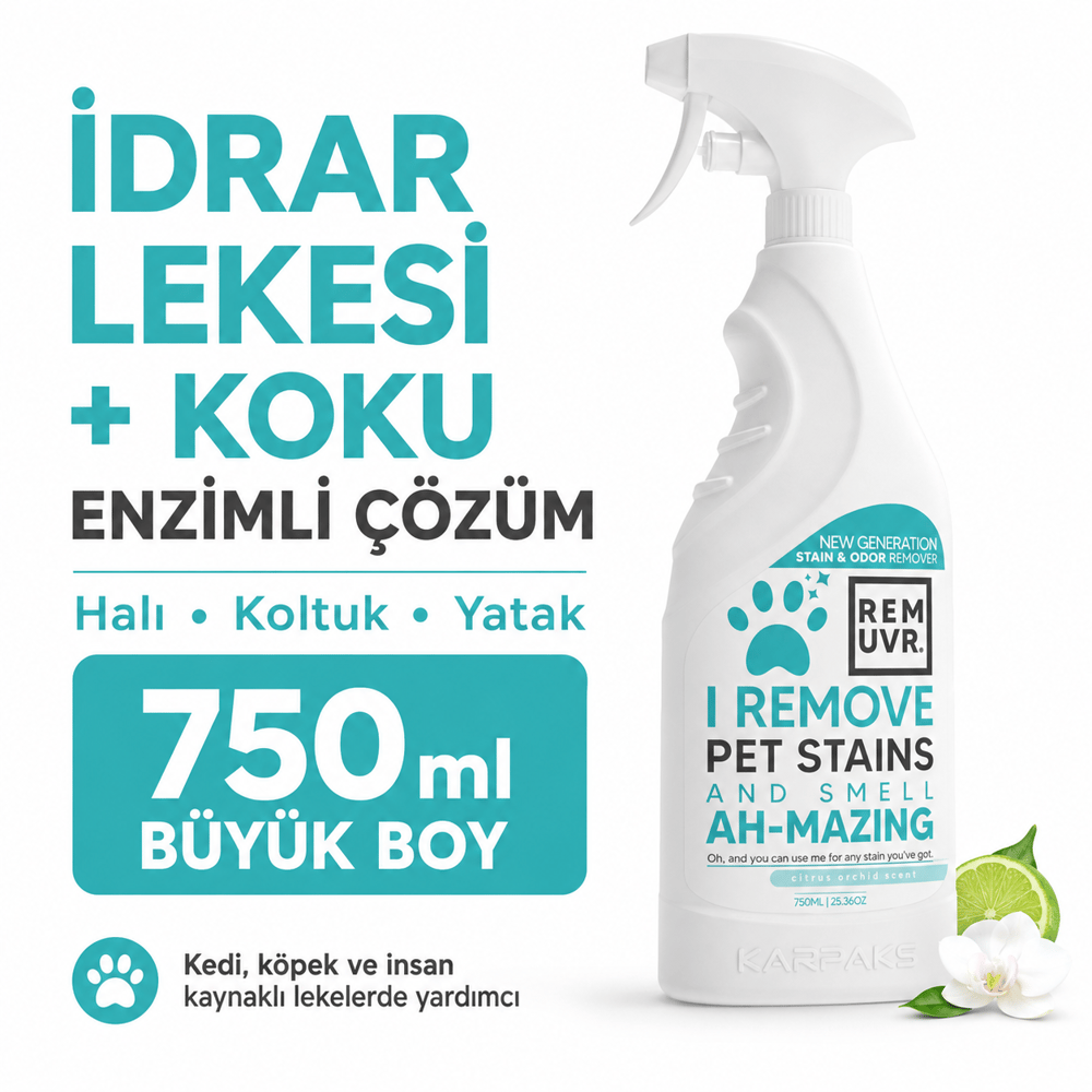 Evcil Hayvan Leke ve Koku Giderici Sprey 750 ml Kedi Köpek İdrar Lekesi Temizleyici