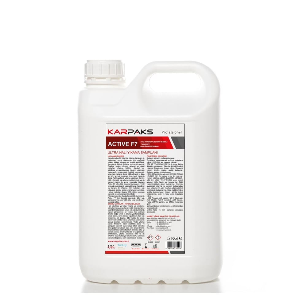 Karpaks Active F7 Ultra Halı Yıkama Şampuanı 5 Kg