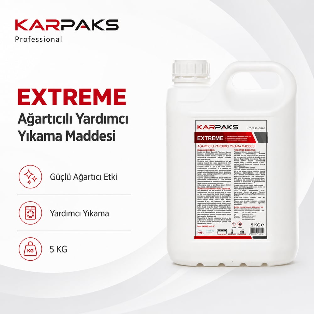 Karpaks Extreme Ağartıcılı Yardımcı Yıkama Maddesi 5 Kg