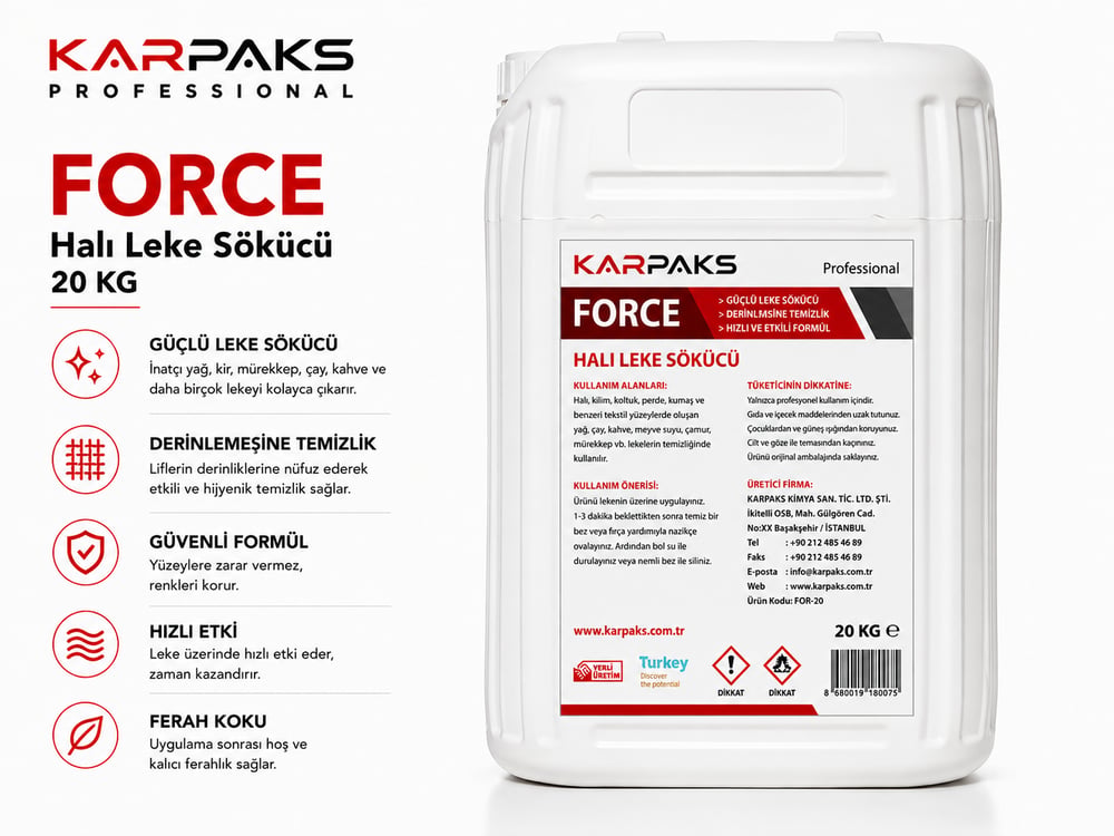 Karpaks Force Halı Leke Sökücü 20 Kg