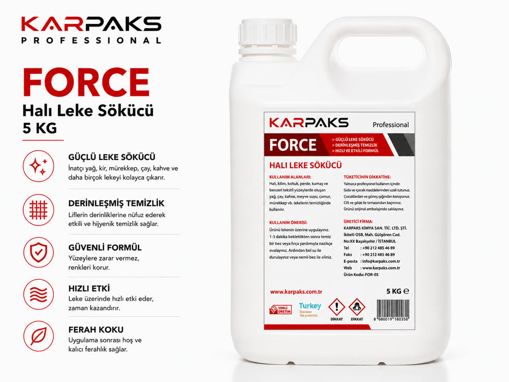 Karpaks Force Halı Leke Sökücü 5 Kg