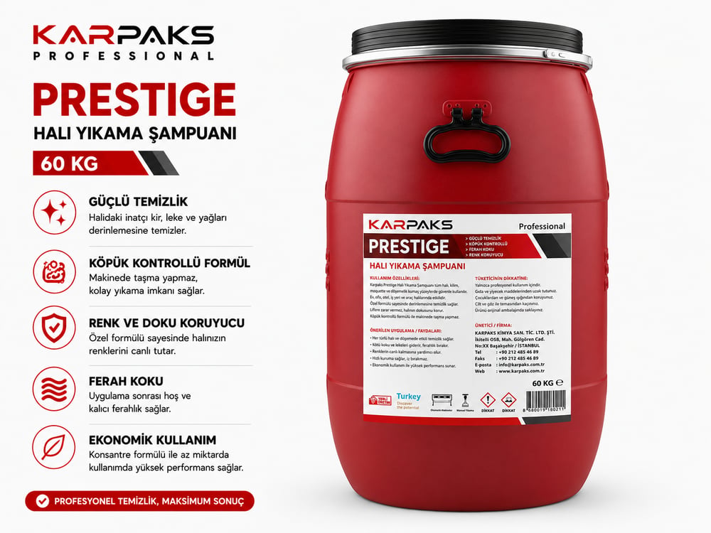 Karpaks Prestige Halı Yıkama Şampuanı 60kg