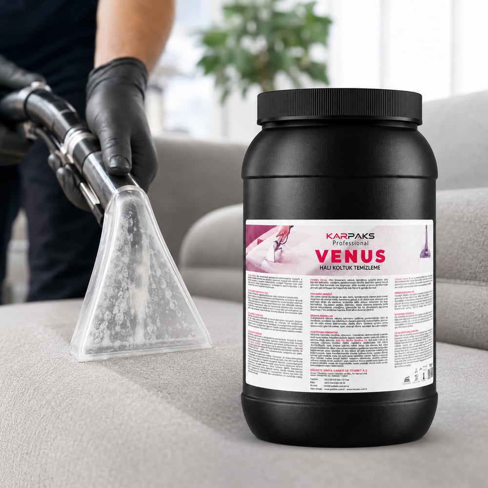Karpaks Professional Venus Halı Koltuk Temizleme Deterjanı 3 Kg Konsantre Profesyonel Leke Çıkarıcı