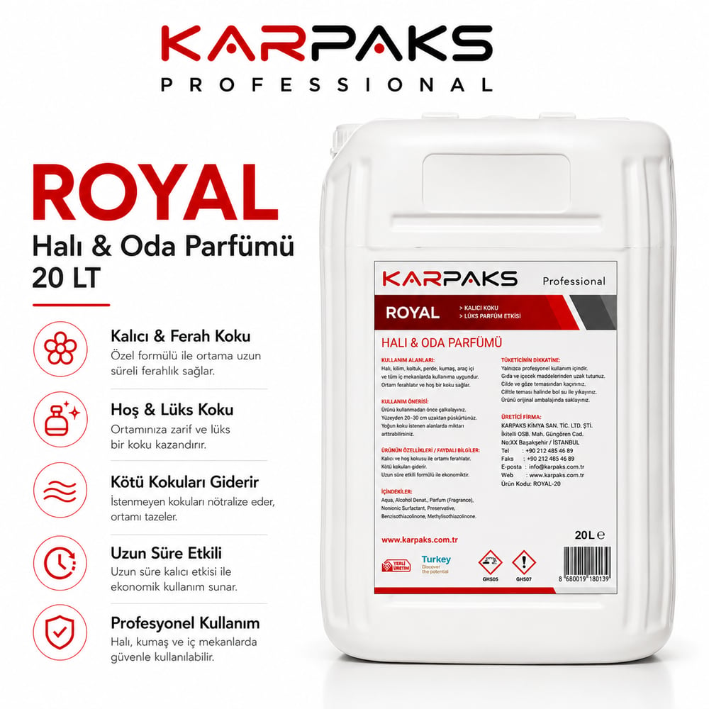Karpaks Royal Halı ve Oda Parfümü 20 Lt
