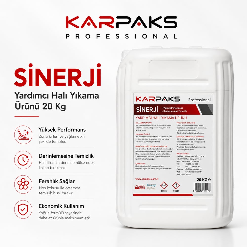 Karpaks Sinerji Yardımcı Halı Yıkama Ürünü 20 Kg