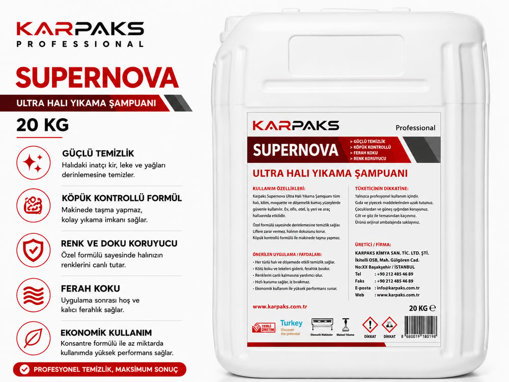 Karpaks Supernova Halı Yıkama Şampuanı 20kg