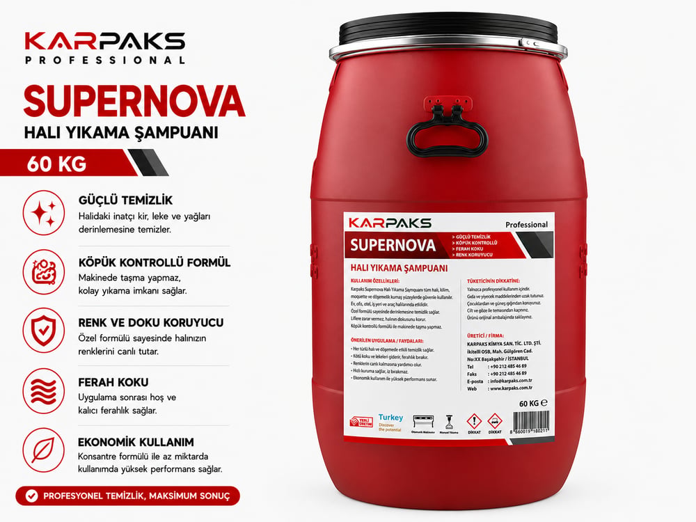 Karpaks Supernova Halı Yıkama Şampuanı 60kg