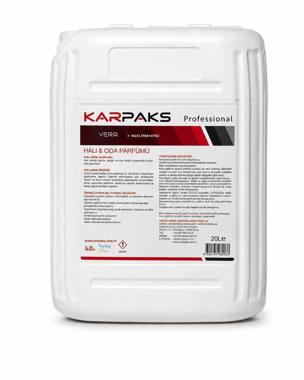 Karpaks Vera Halı ve Oda Parfümü 20 Kg