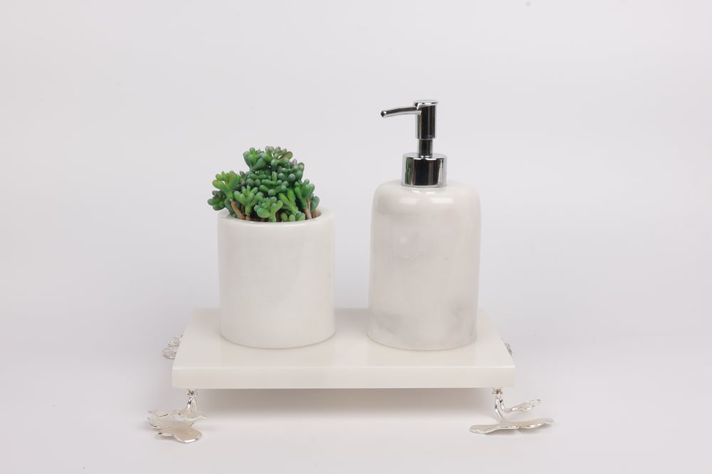 2İn 3 Lü Ginko Set Beyaz-Gümüş