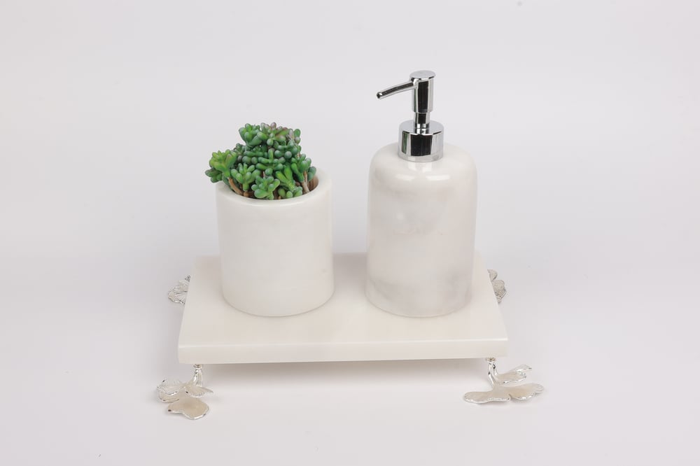 2İn 3 Lü Ginko Set Beyaz-Gümüş
