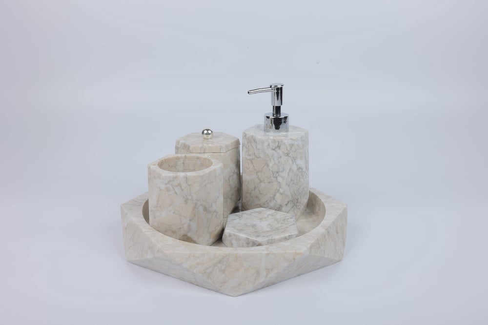 2in Crystal 5li Set Bej-gümüş