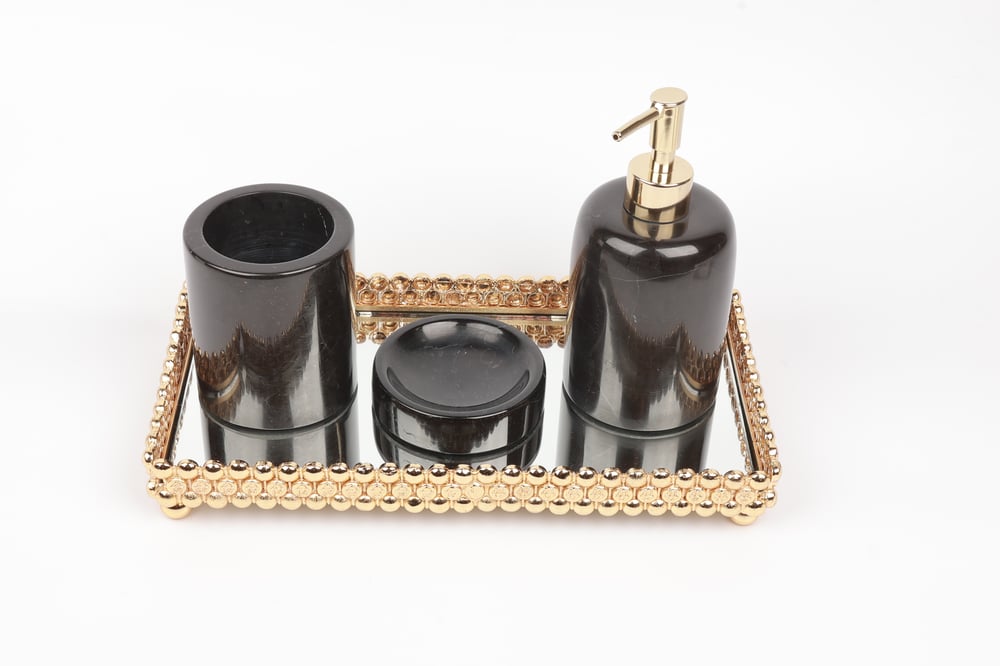 2İn Gilded 4Lü Set Siyah-Gold