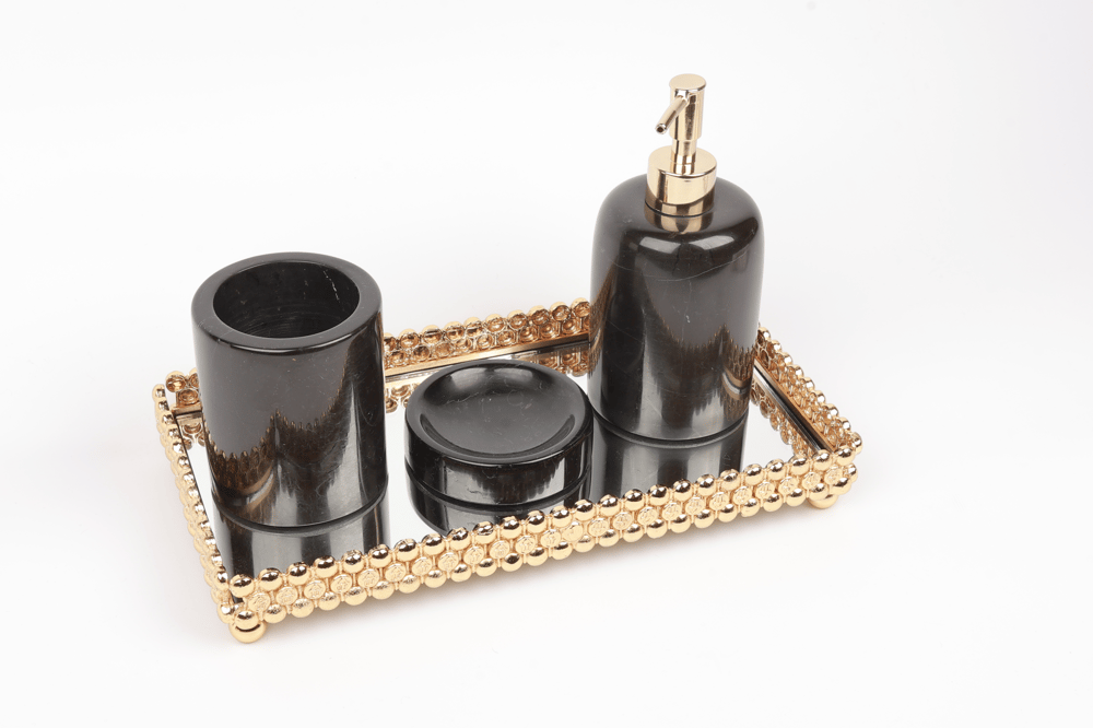 2İn Gilded 4Lü Set Siyah-Gold