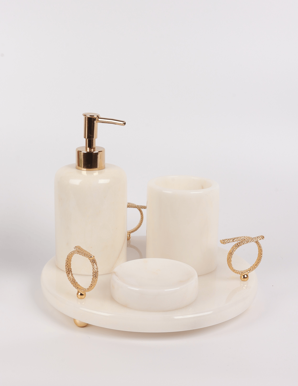 2İn Halatlı 4 Lü Set Beyaz-Gold