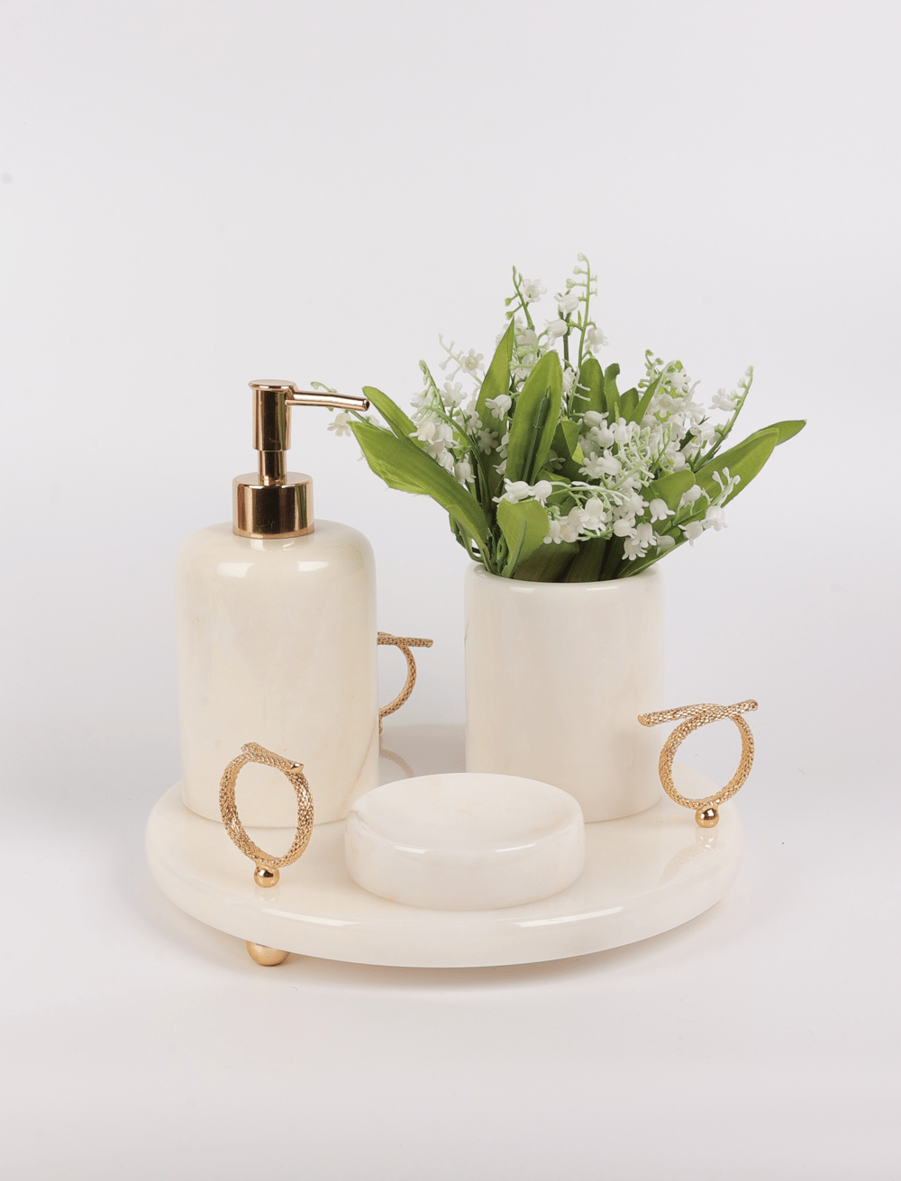 2İn Halatlı 4 Lü Set Beyaz-Gold