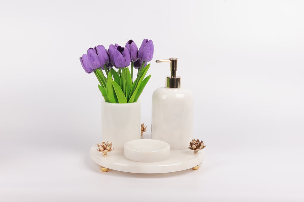 2in Lotus 4 Lü Set Beyaz-gold