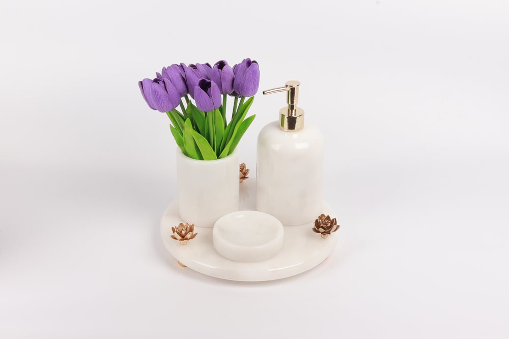 2in Lotus 4 Lü Set Beyaz-gold