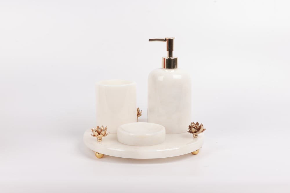 2in Lotus 4 Lü Set Beyaz-gold