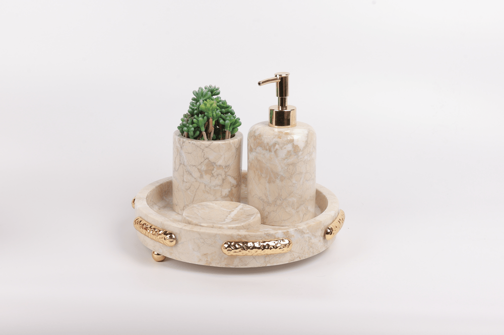 2in Moon 4lü Set Bej-gold