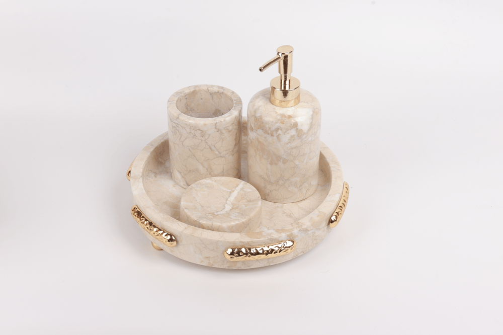 2in Moon 4lü Set Bej-gold