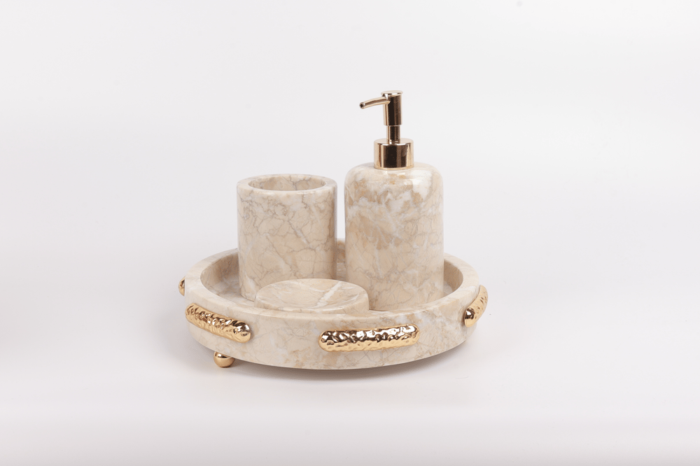 2in Moon 4lü Set Bej-gold