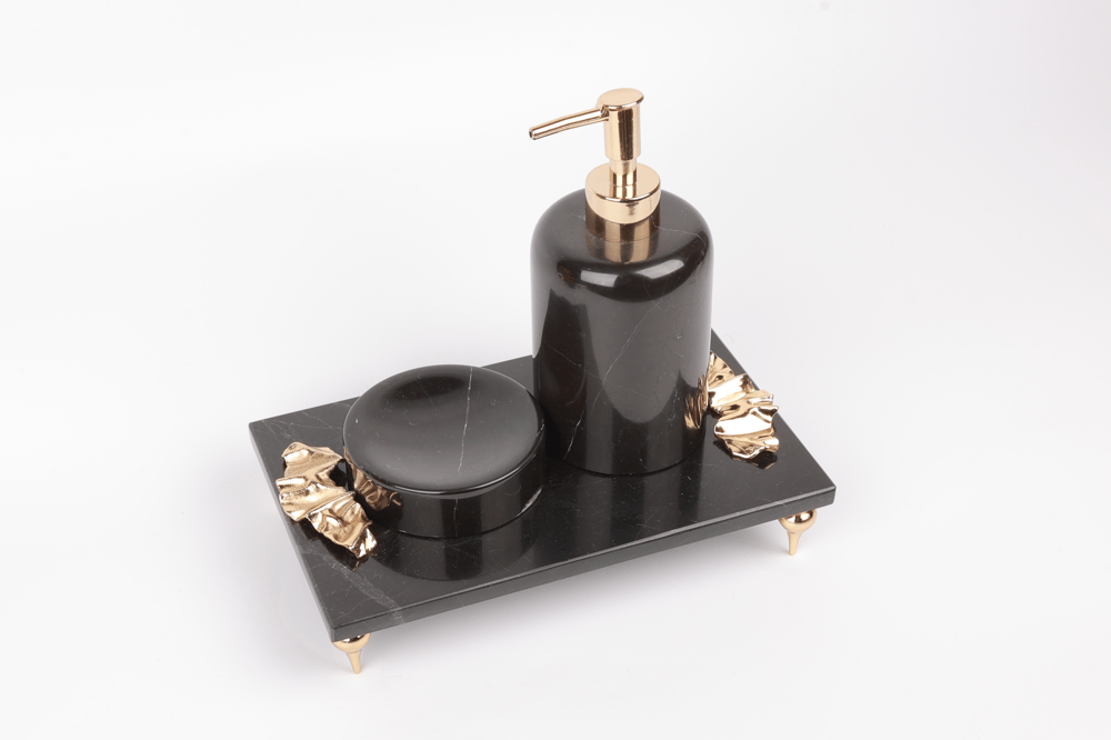 2İn Ribbon 3Lü Set Siyah-Gold