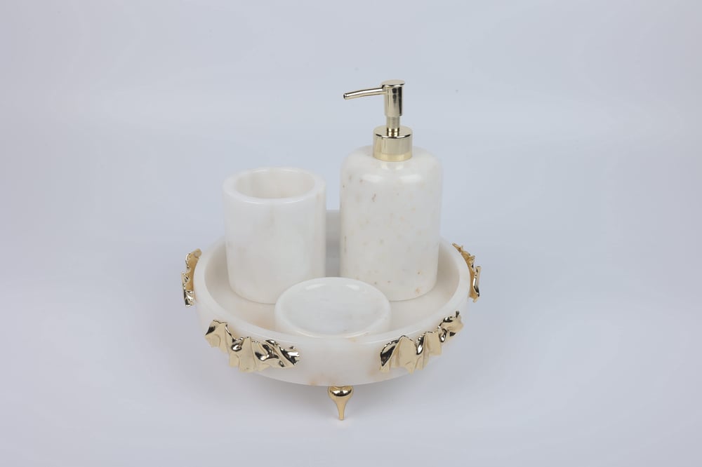 2in Ribbon 4lü Set Beyaz Gold