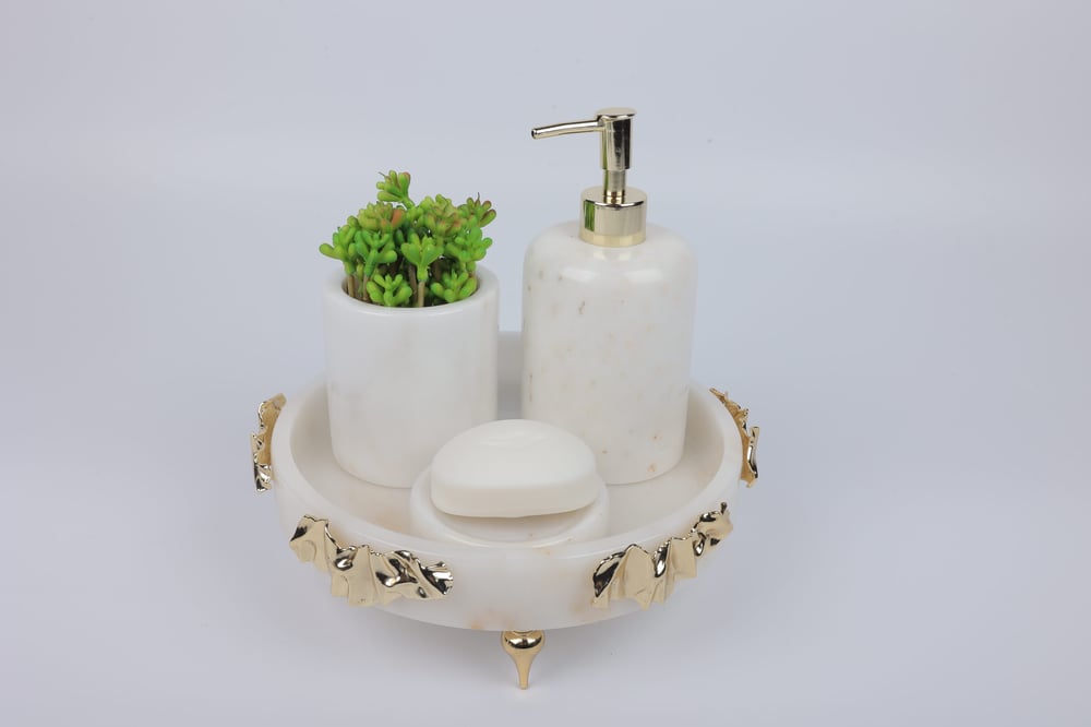 2in Ribbon 4lü Set Beyaz Gold