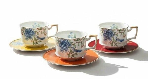 2'Lİ ÇAY FİNCANI 3 RENK MİX 200 C